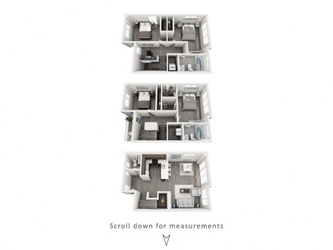 Floor plan for 4 beds, 2.5 baths, 1750 sqft